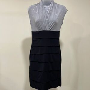 NWOT Carole Little gray and black sequin dress. Size 6 S Small